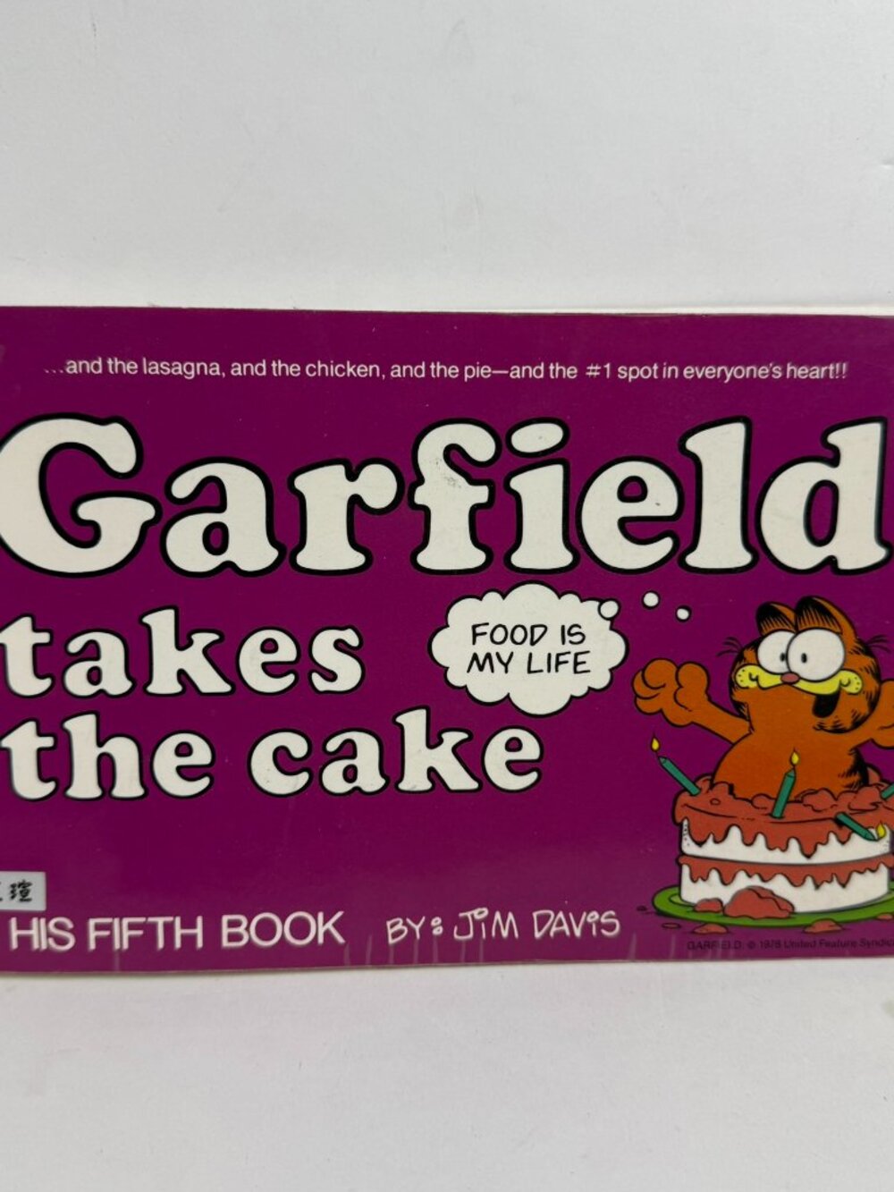 Garfield Takes the Cake His Fifth Book Jim Davis Vintage Comic Paperback 1982
